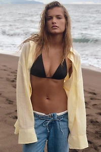 STRIPED GAUZE OVERSIZED SHIRT