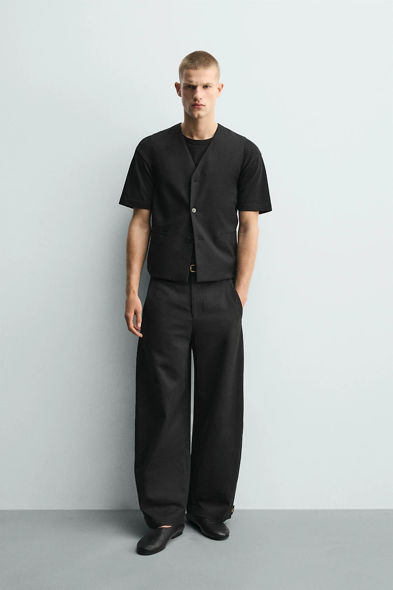 RELAXED FIT PANTS WITH ADJUSTABLE HEM