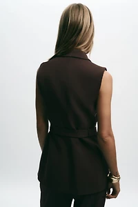 GILET LONG BANDE LATÉRALE