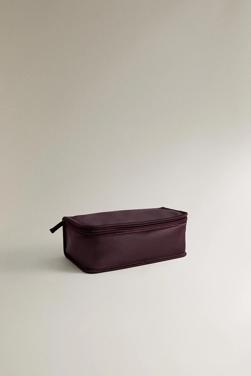 SATEEN OBJECT HOLDER MAKEUP BAG