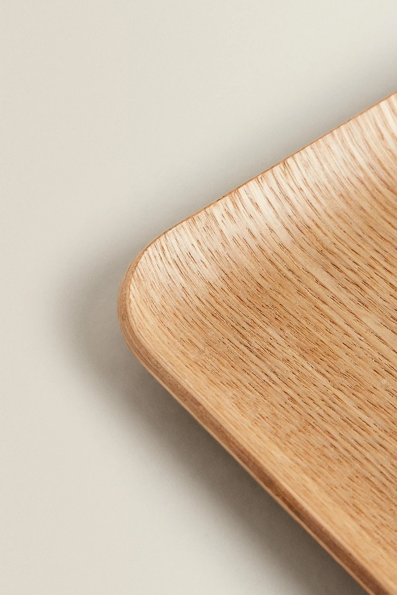 RECTANGULAR NON-SLIP WOODEN TRAY