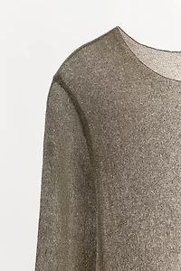 METALLIC THREAD T-SHIRT