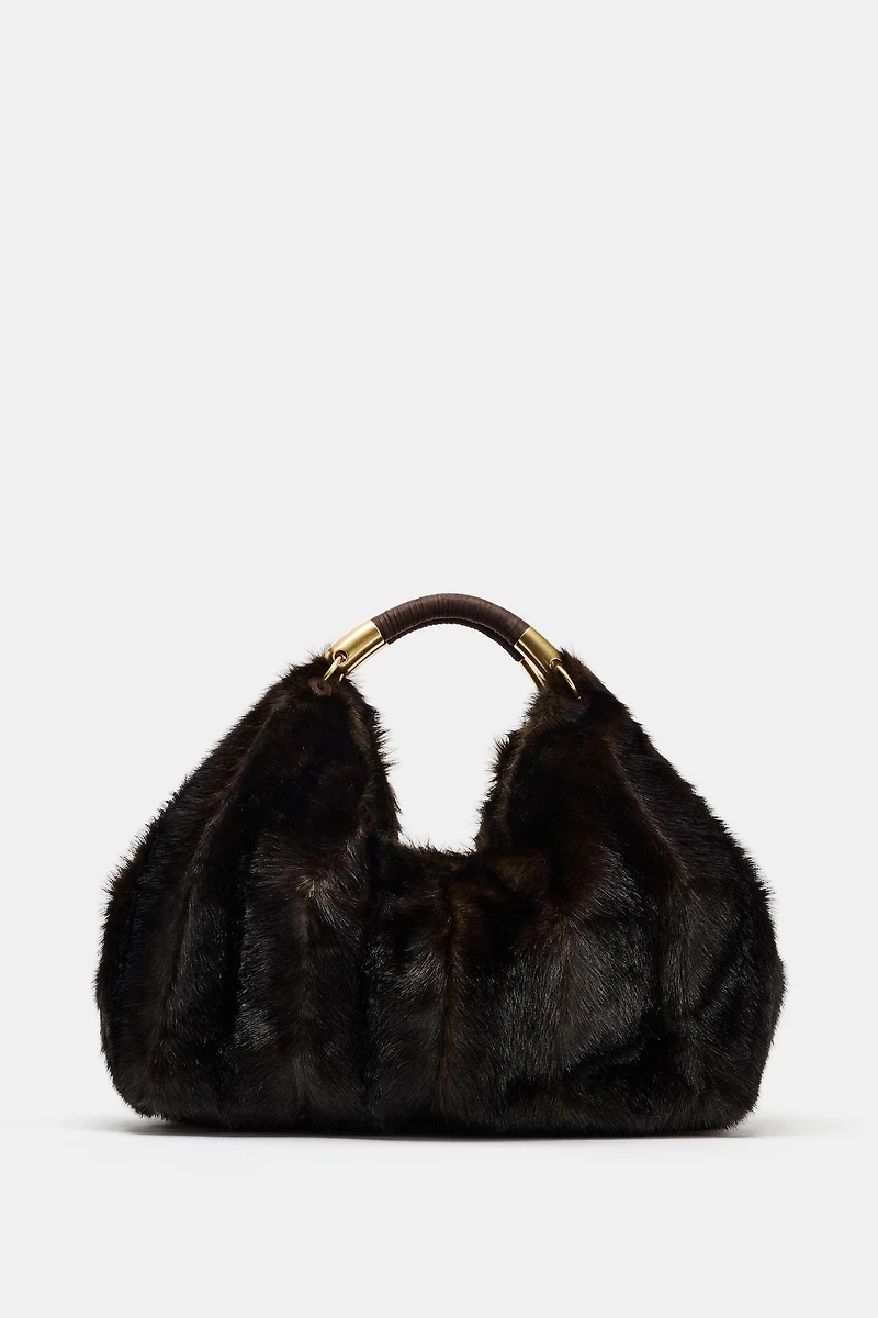 FAUX FUR MAXI BAG