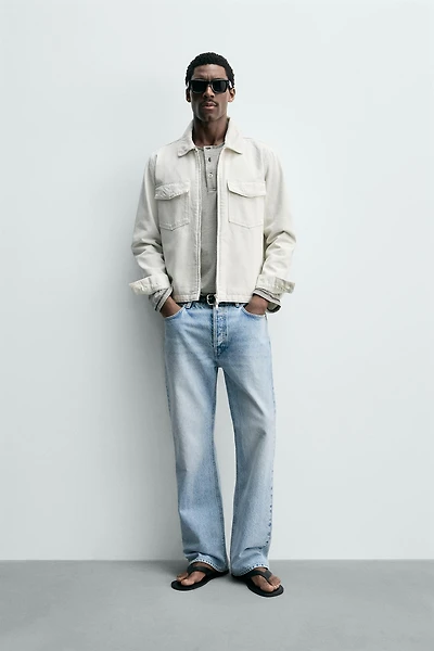 ZIP-UP DENIM OVERSHIRT