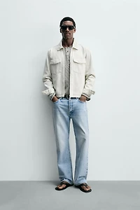 ZIP-UP DENIM OVERSHIRT
