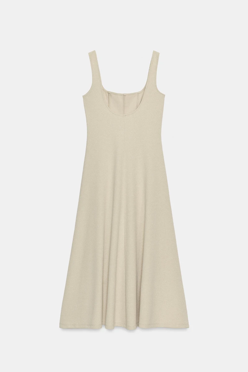 ROBE MI-LONGUE À BRETELLES