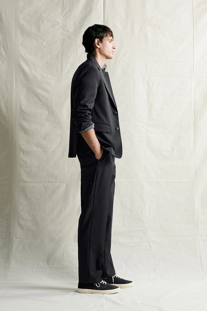 100% WOOL REGULAR-FIT SUIT PANTS