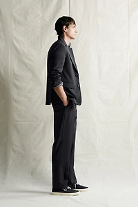 100% WOOL REGULAR-FIT SUIT PANTS
