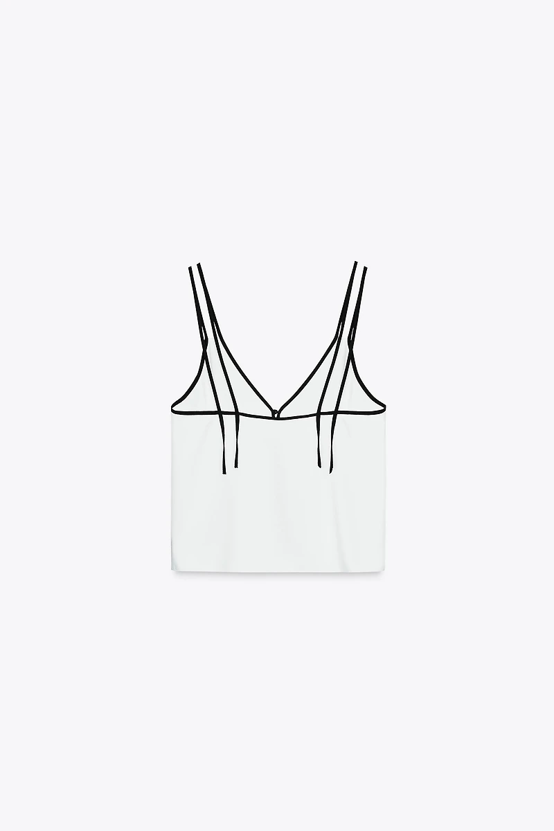CONTRAST PIPED TRIM CAMISOLE