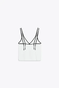 CONTRAST PIPED TRIM CAMISOLE