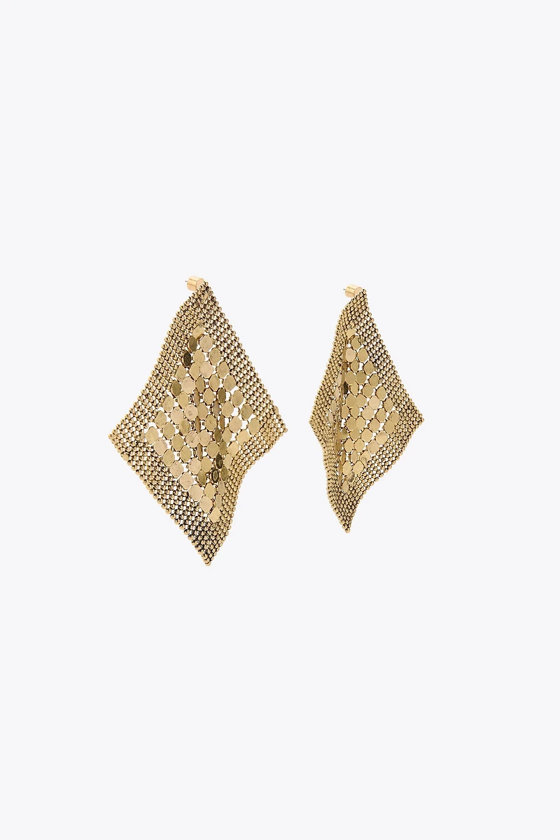 BOUCLES D'OREILLES MAILLE MÉTALLIQUE