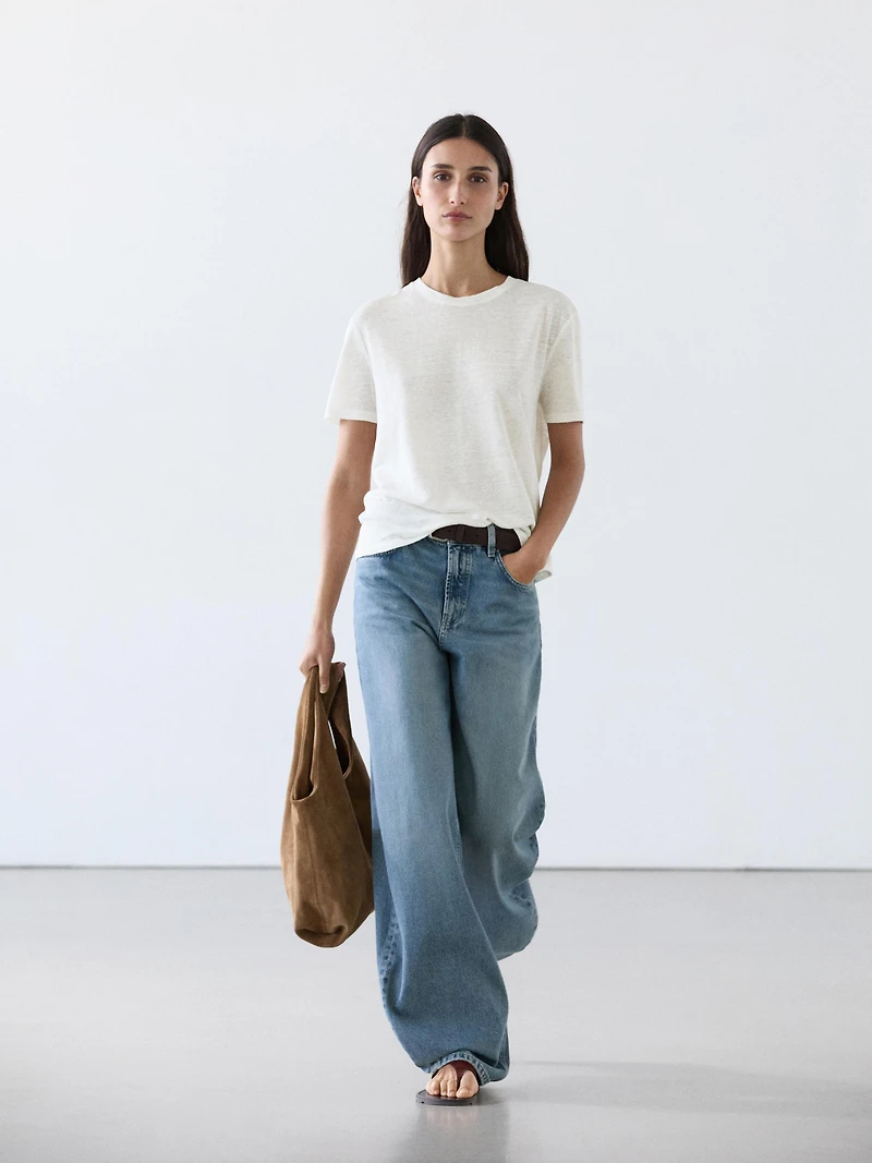 100% linen short sleeve T-shirt