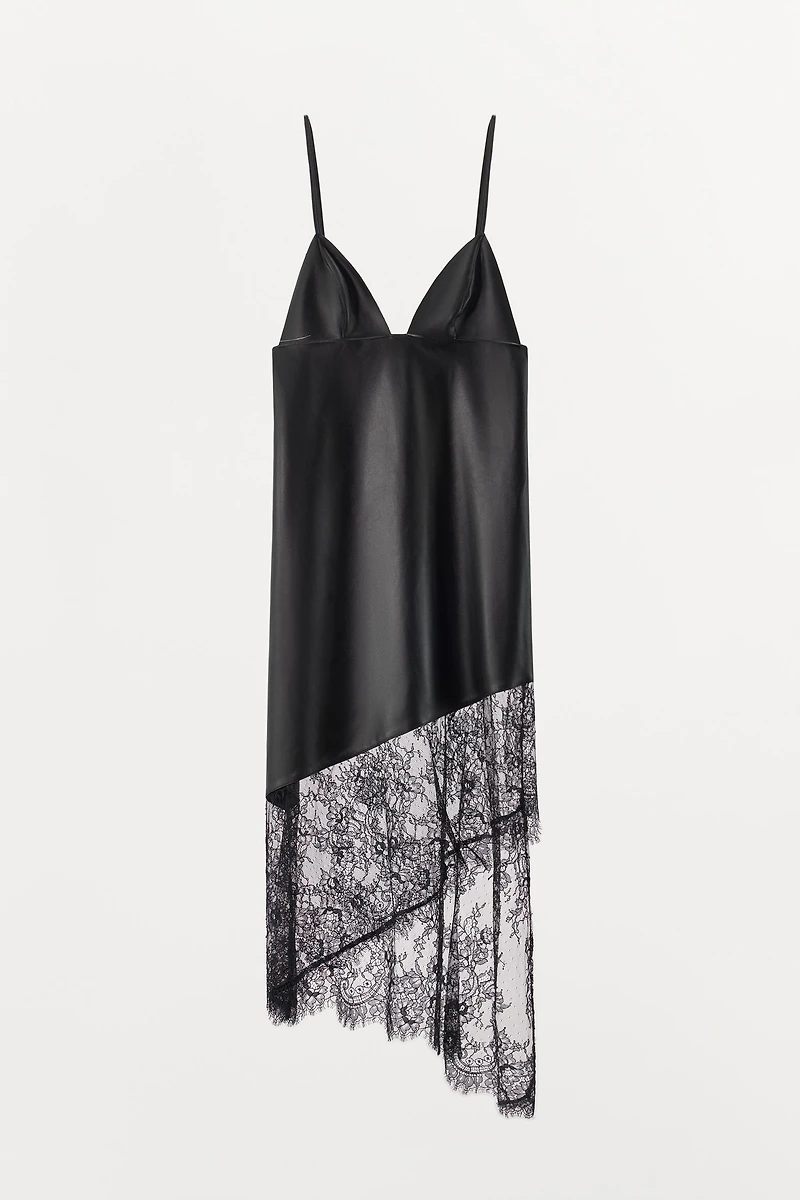 LACE LEATHER DRESS