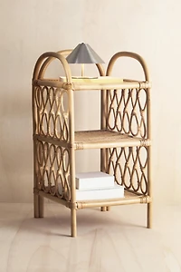 RATTAN BEDSIDE TABLE