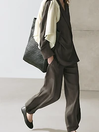 Flowing double-breasted overshirt