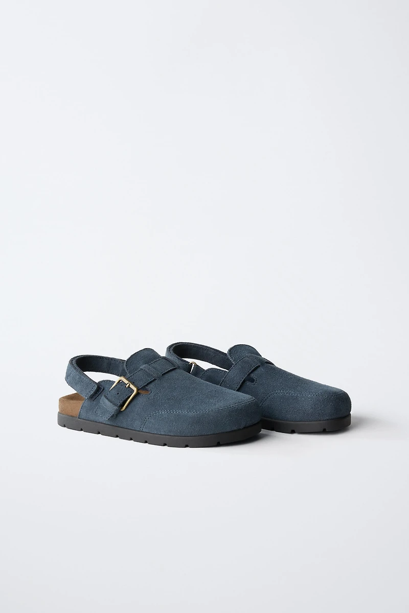STORIESZ - SPLIT LEATHER CLOGS