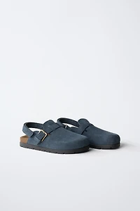 STORIESZ - SPLIT LEATHER CLOGS