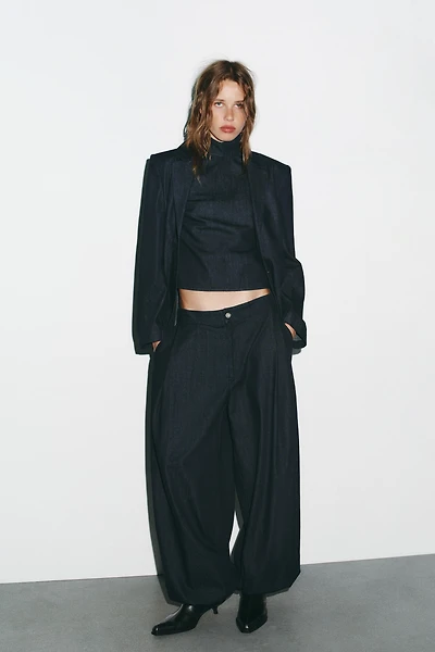 PANTALON BOMBACHO DENIM TRF