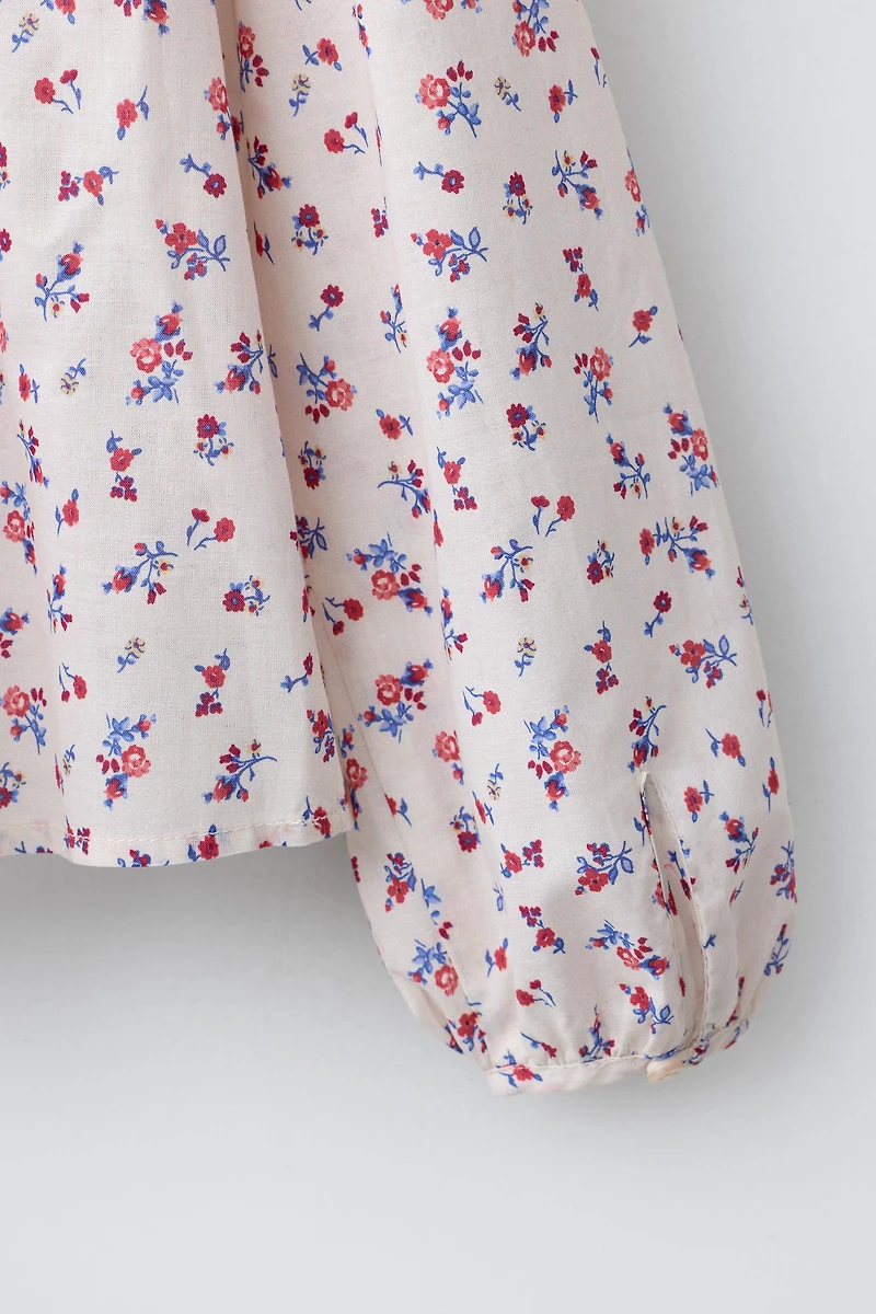RUFFLED FLORAL SHIRT
