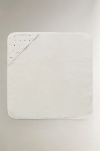 STARS HOODED BABY TOWEL