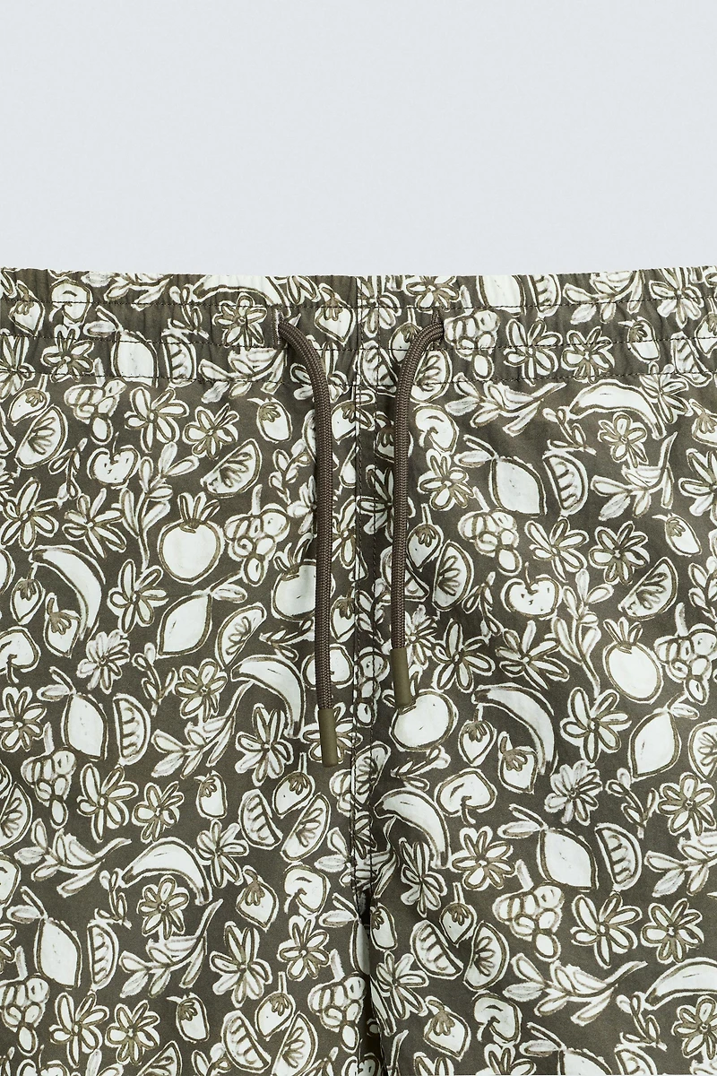FRUIT PRINT MID-LENGTH SWIMSUIT