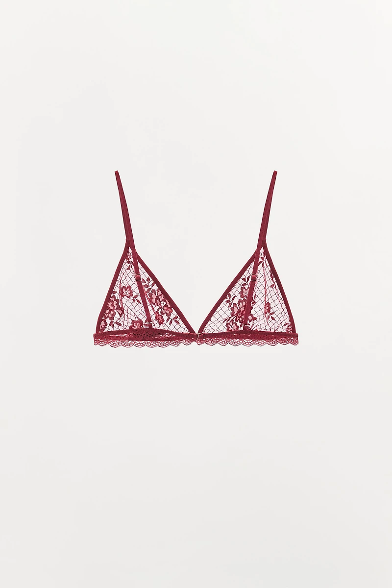 SOUTIEN-GORGE TRIANGLE EN DENTELLE