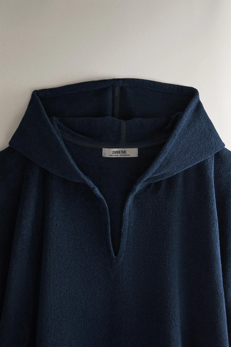 COTTON TERRYCLOTH BEACH PONCHO