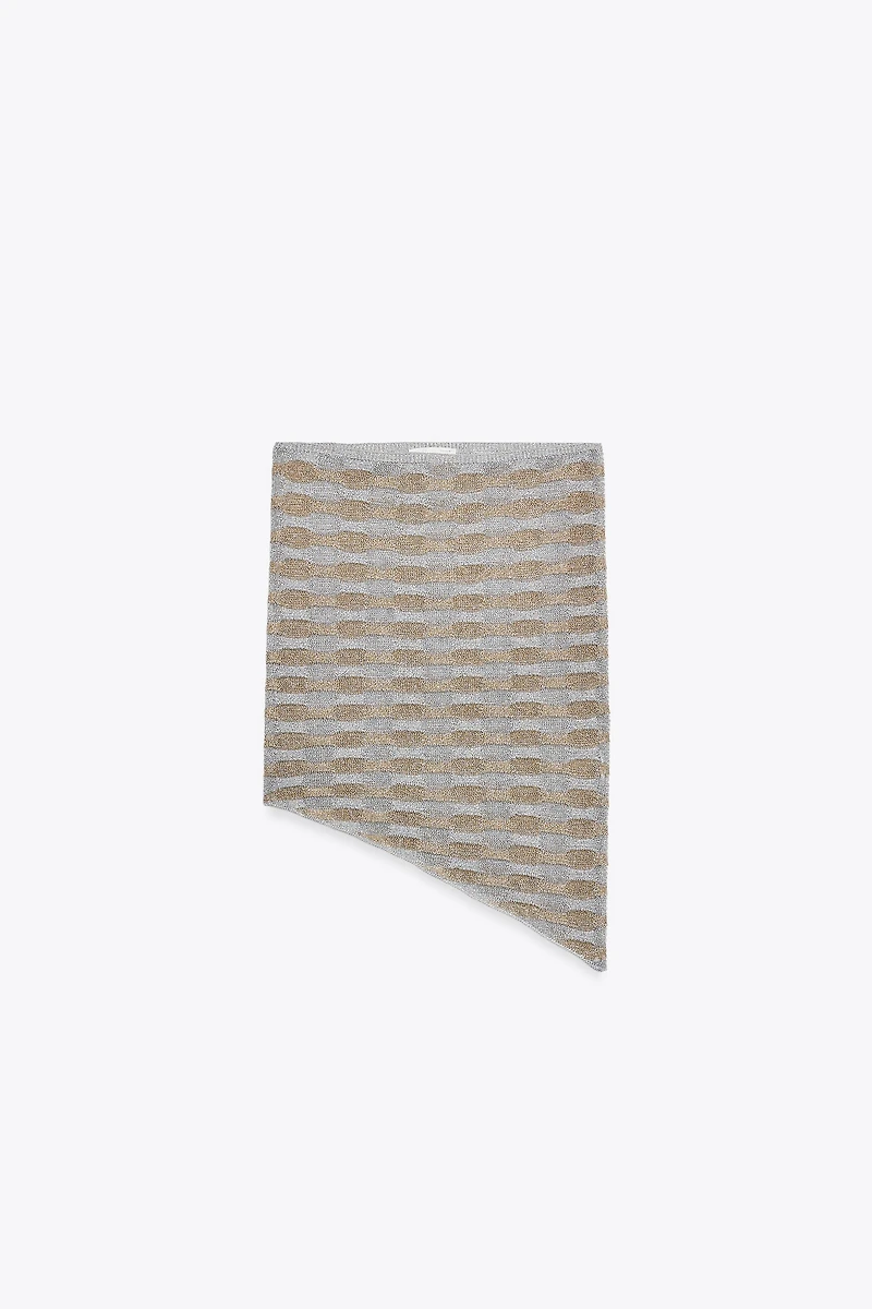 METALLIC THREAD ASYMMETRIC TOP