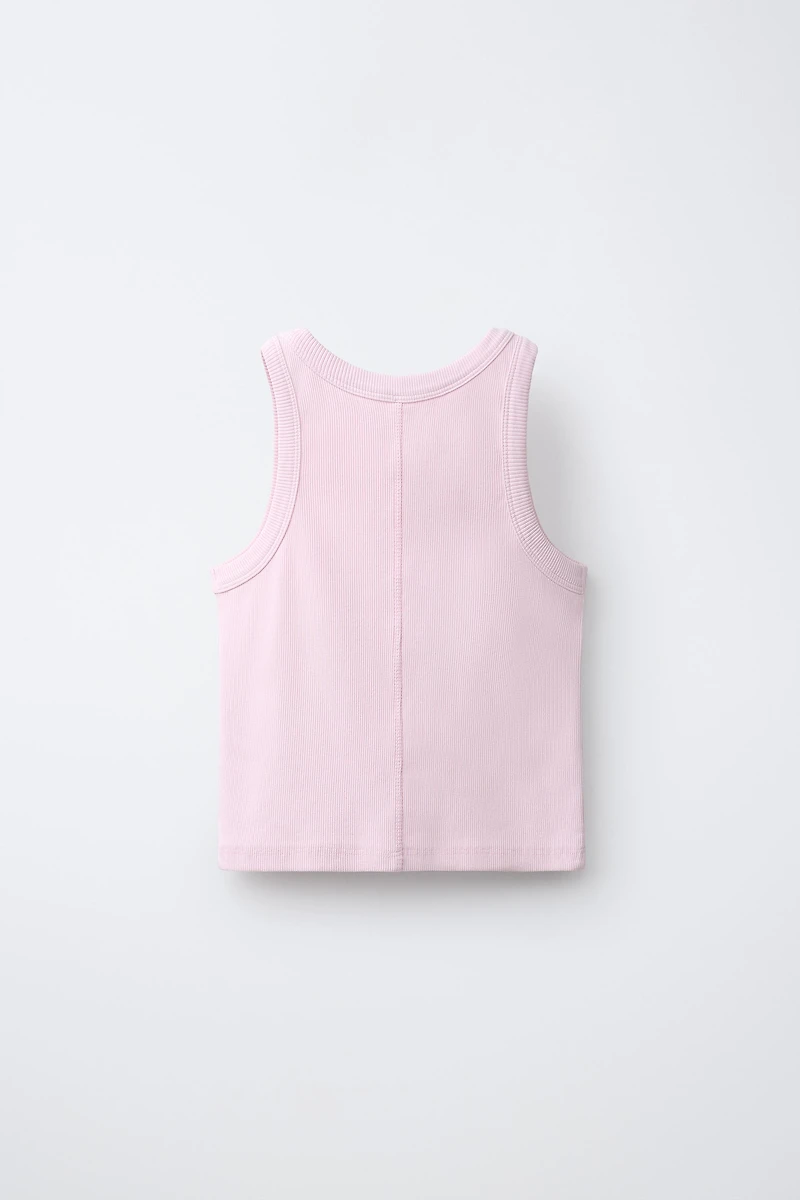 RIBBED WASHED TANK TOP AND BERMUDA SET