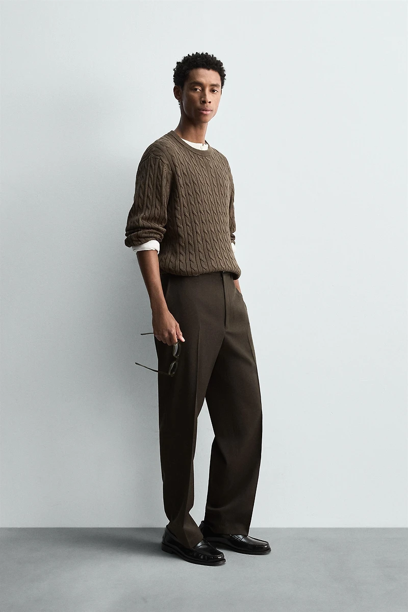 REGULAR FIT 100% WOOL PANTS