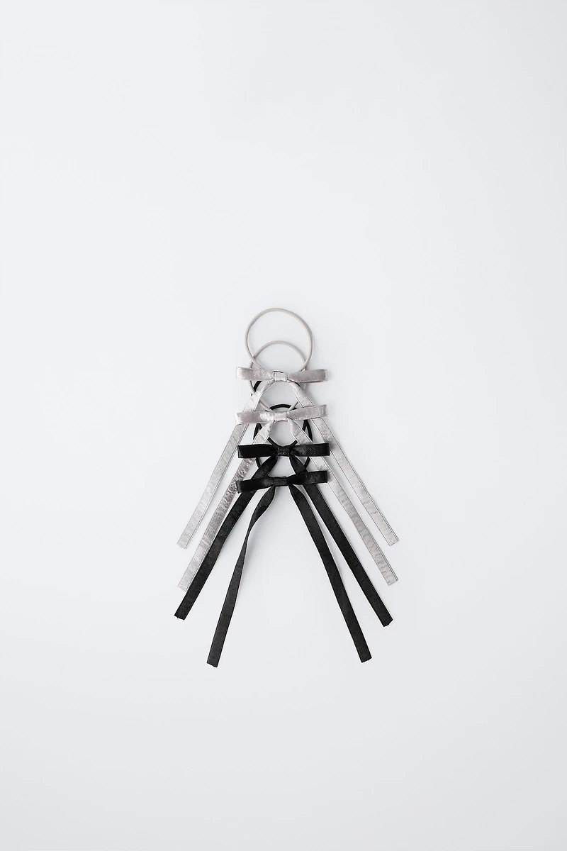 FOUR-PACK OF BOW HAIR TIES
