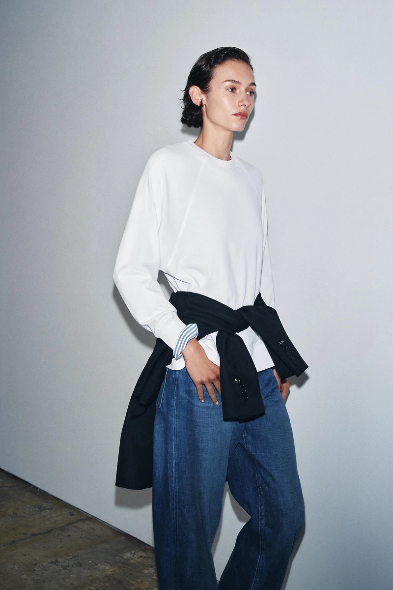 T-SHIRT OVERSIZE À MANCHES LONGUES
