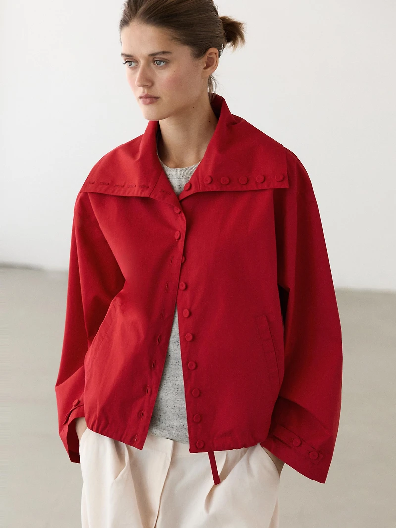 Veste légère en coton à détails boutonnés