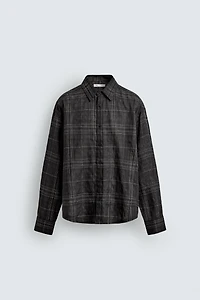 CHEMISE À CARREAUX LIN-COTON