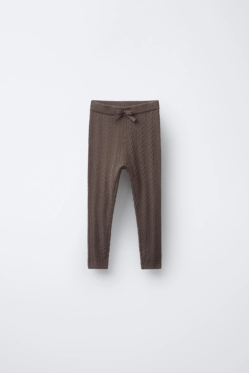 LEGGING EN MAILLE À TORSADES