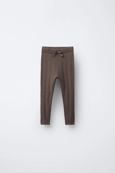 LEGGING EN MAILLE À TORSADES