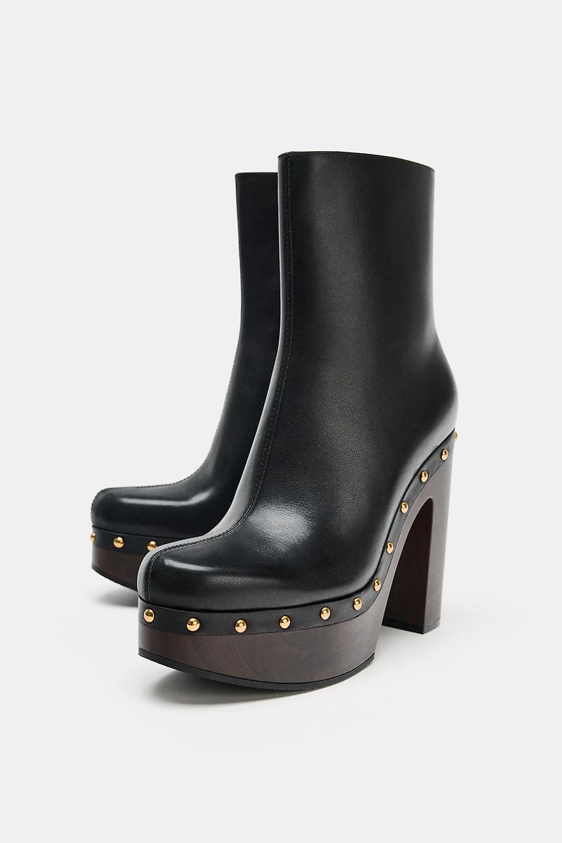 BOTTINES PLATEFORME CUIR