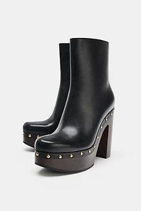 BOTTINES PLATEFORME CUIR