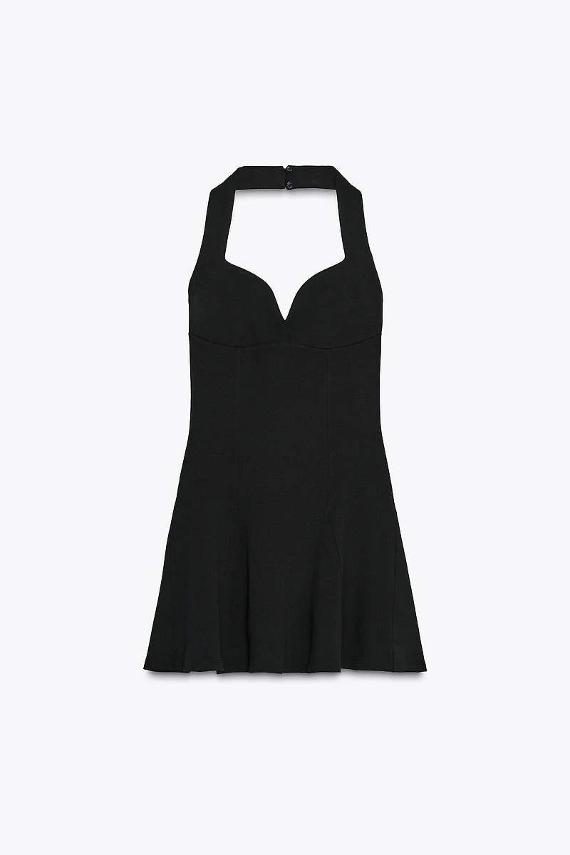 HALTER INTERLOCK SHORT DRESS