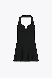 HALTER INTERLOCK SHORT DRESS