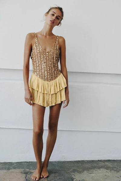 LIMITED EDITION COMBINED BEADED RUFFLE BODYSUIT
