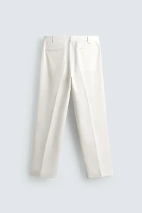 REGULAR FIT VISCOSE - COTTON PANTS