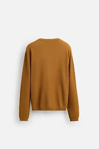 BUTTON NECK KNIT T-SHIRT