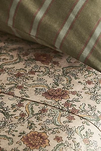 DRAP DE DESSUS SATIN FLEURS (300 FILS)