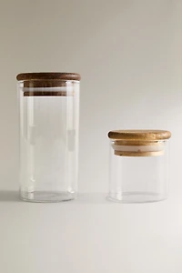 POT RANGEMENT CUISINE VERRE BOIS
