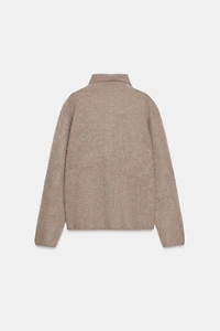 100% WOOL HIGH COLLAR JACKET