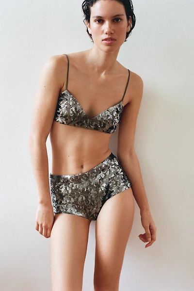 SEQUIN BEADED BRALETTE