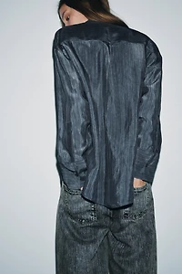 OVERSIZED FLOWY STRIPED SHIRT ZW COLLECTION