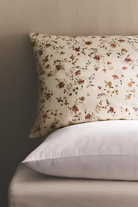 FLORAL PERCALE PILLOWCASE (200 THREAD COUNT)
