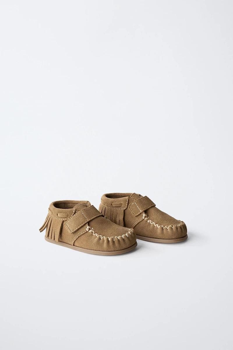 BAREFOOT LEATHER FRINGE BOOTS